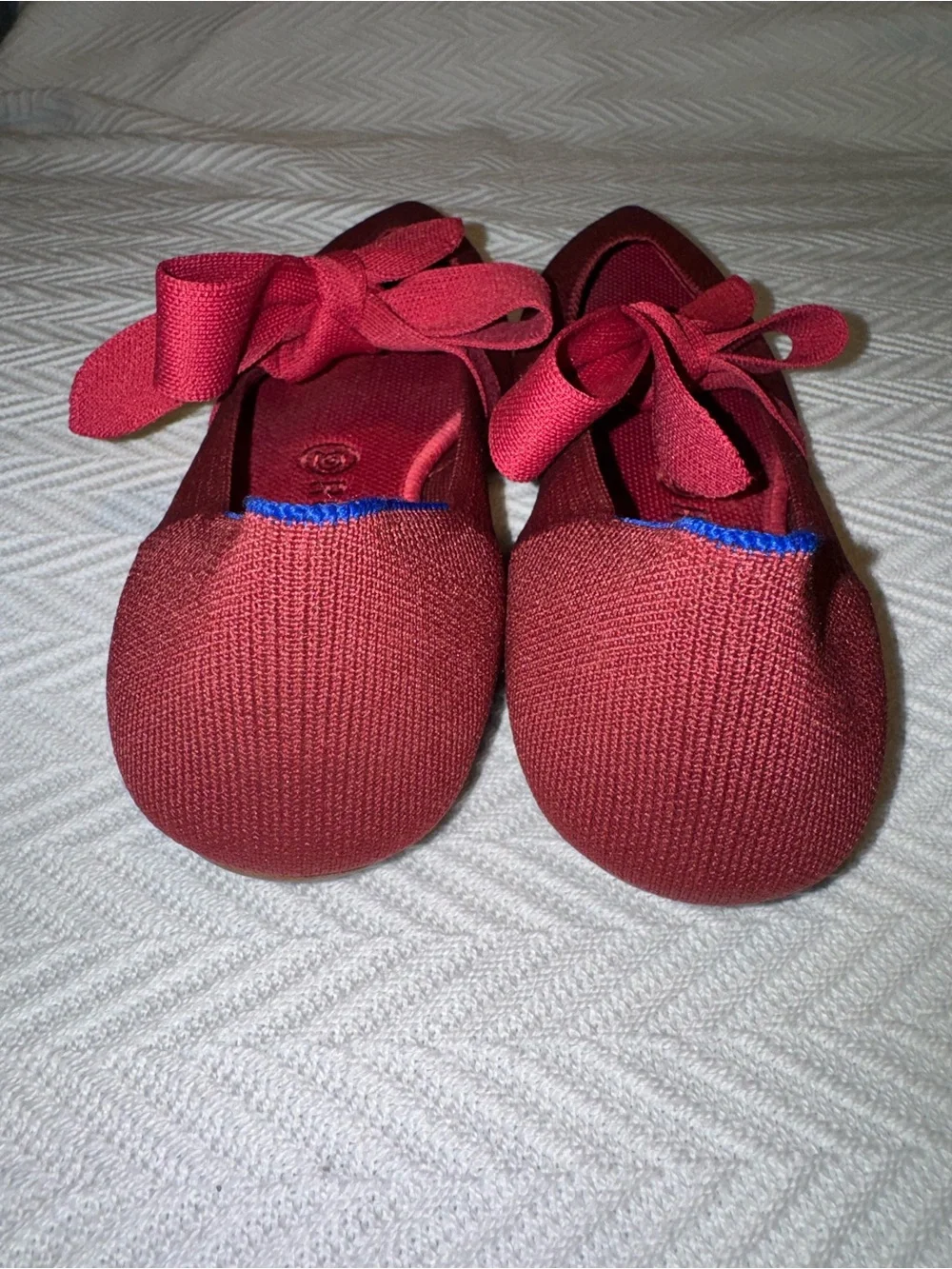 Rothy's Burgundy Pointed Bow-Detail Flats